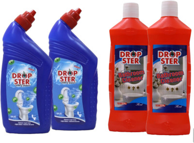 Dropster PACK OF 2 TOILET CLEANER and 2 BATHROOM CLEANER(2000 ml)