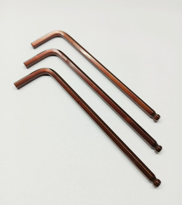 4MECH 5 mm x 3 Ball End L-Type CRV Steel Hex Allen Key, Hardened Material (Pack of 3) Allen Key Set(Pack of 3)