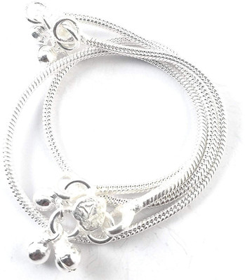 AANYACRYSTAL anklet for girls stylish latest design......Plain Gol Chain...( 168 ) Stainless Steel Anklet(Pack of 2)