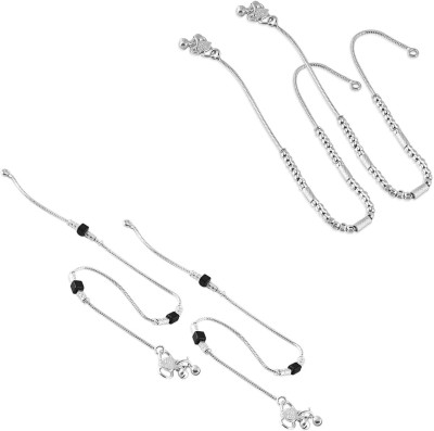 Heer Collection Traditional Trendy Jewellery All Occassions Anklets Payal Pair for Women/Girls Alloy Anklet(Pack of 4)