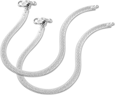 Sanwariya plain trendy payal Alloy Anklet(Pack of 2)