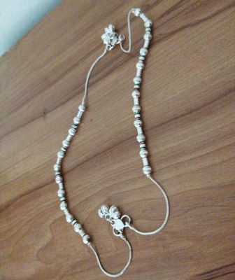 HYK SILVER CHAIMN ANKLET` Alloy Anklet
