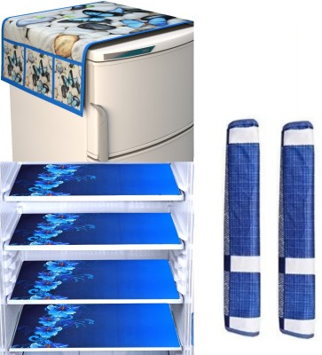 rulit Refrigerator  Cover(Width: 30 cm, Blue)