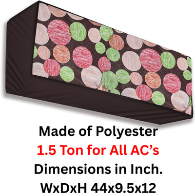 TANMATIC Air Conditioner  Cover(Width: 111 cm, Brown Multi)