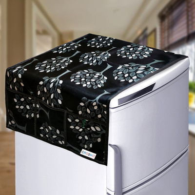 Crosmo Refrigerator  Cover(Width: 56 cm, Black Tree 2)
