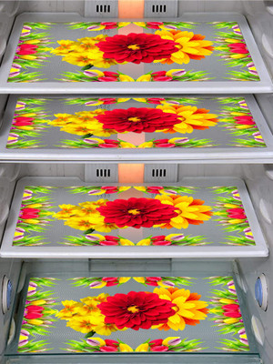 Dakshya Industries Fridge Mat(Width: 29 cm, Red, Yellow, Green)