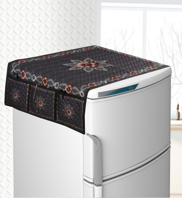 BHOLA PARVATI Refrigerator  Cover(Width: 39 cm, Black)