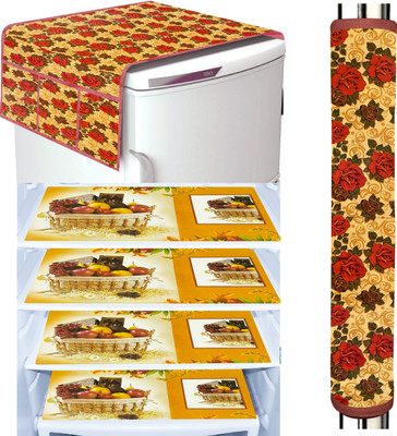 LooMantha Refrigerator  Cover(Width: 55 cm, Multicolor)