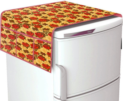 LooMantha Refrigerator  Cover(Width: 55 cm, Multicolor)