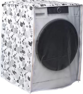 Deluxlane Front Loading Washing Machine  Cover(Width: 63 cm, Half White & Grey)