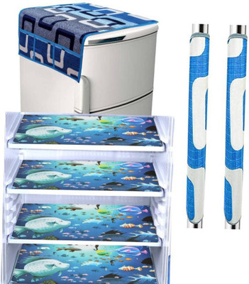 LAPHINO Refrigerator  Cover(Width: 100 cm, BLUE)