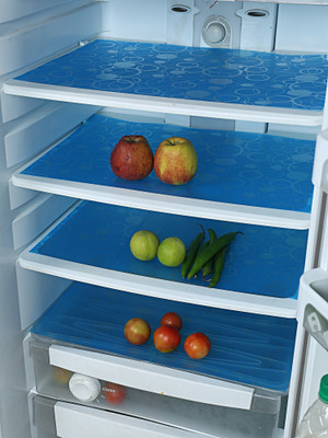Crosmo Fridge Mat(Width: 28 cm, Blue Circle)