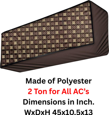 TANMATIC Air Conditioner  Cover(Width: 111 cm, Brown Check)
