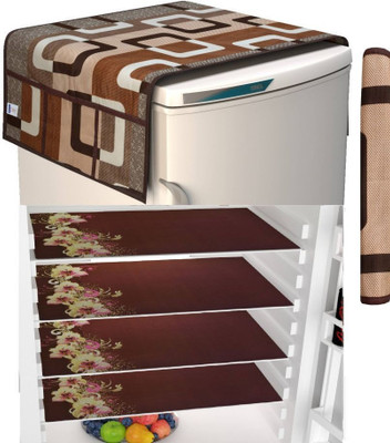 LAPHINO Refrigerator  Cover(Width: 100 cm, BROWN)