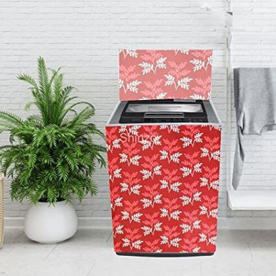 Woah Top Loading Washing Machine  Cover(Width: 58.4 cm, Red Leaf)