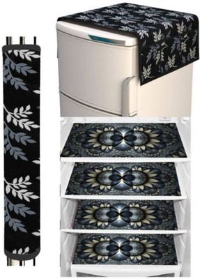 LAPHINO Refrigerator  Cover(Width: 100 cm, BLACK)
