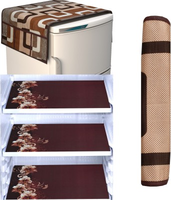 rulit Refrigerator  Cover(Width: 30 cm, BROWN)