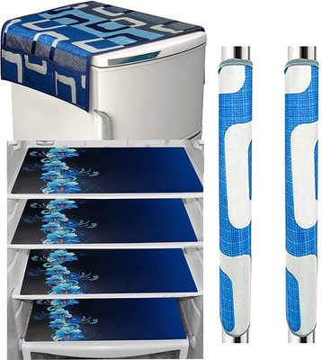 LooMantha Refrigerator  Cover(Width: 55 cm, Blue)