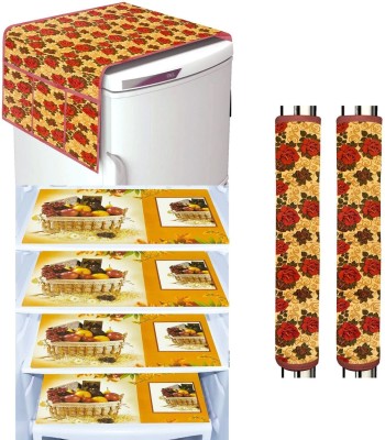 LooMantha Refrigerator  Cover(Width: 55 cm, Red)