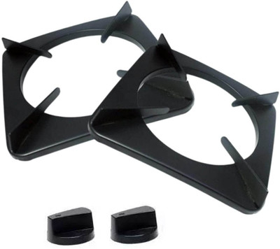 Ninki Fresh Iron Pan support with knob Iron Manual Gas Stove(2 Burners)