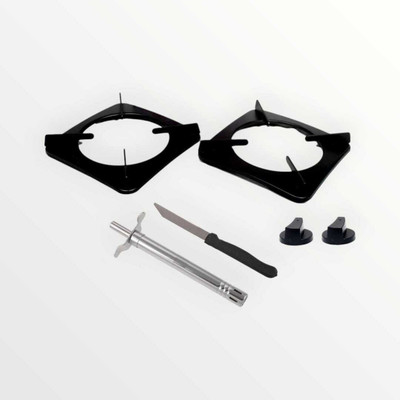 Prodrop pansupport_black Iron Manual Gas Stove(2 Burners)