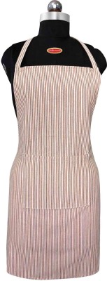 Lvloz Cotton Home Use Apron - Free Size(Beige, Single Piece)