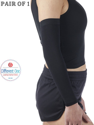 D1 DIFFERENT ONE Polyester Arm Sleeve For Men & Women(Free, Black)