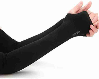 BlackRod Polyester Arm Sleeve For Men & Women(Free, Black)
