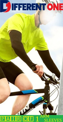 D1 DIFFERENT ONE Polyester Arm Sleeve For Men & Women(Free, Black)