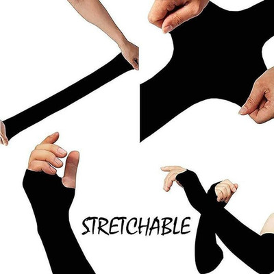 Fash Nylon Arm Sleeve For Men(Free, Black)