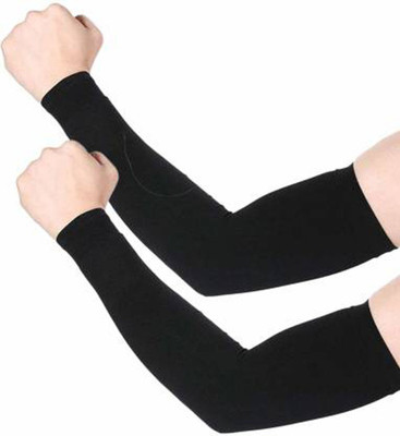 STFINE Cotton Arm Sleeve For Boys(Free, Black)