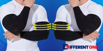 D1 DIFFERENT ONE Polyester Arm Sleeve For Men & Women(Free, Black)