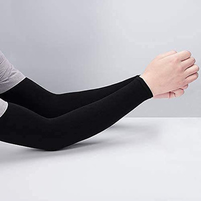 Mahasan Polyester Arm Sleeve For Boys & Girls(Free, Black)