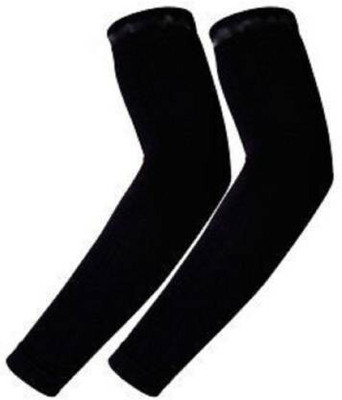 JusAwesm Nylon Arm Sleeve For Men(Free, Black)
