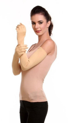 SEMAGO FASHION Cotton Arm Sleeve For Boys & Girls(Free, Beige)