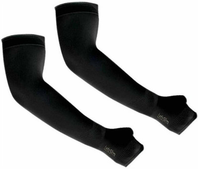 HERBAL AID Nylon Arm Sleeve For Men & Women(Free, Black)
