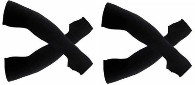 Fash Cotton Arm Sleeve For Boys & Girls(Free, Black)