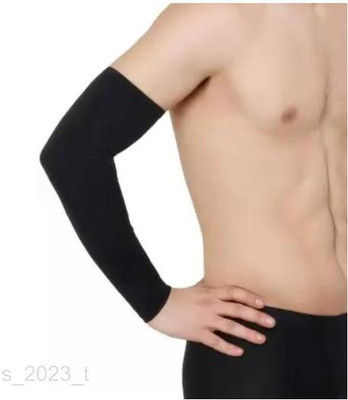 Nature Sky Nylon, Cotton Arm Sleeve For Men & Women(Free, Black)