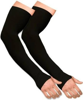 Fash Nylon Arm Sleeve For Men(Free, Black)