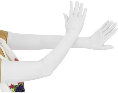 URMILA TRADERS Cotton Arm Sleeve For Men & Women(Free, White)