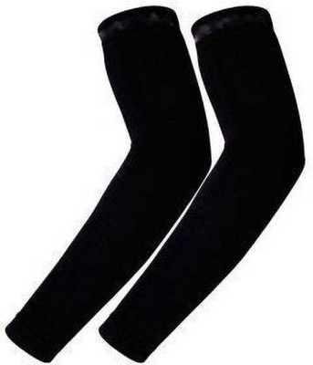 Crystal zone Cotton Arm Sleeve For Men & Women(Free, Black)