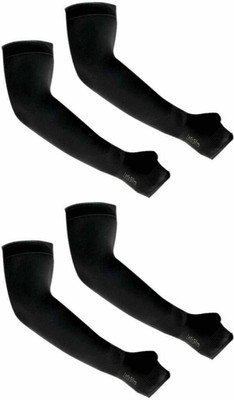 araanshi Nylon Arm Sleeve For Boys & Girls(Free, Black)