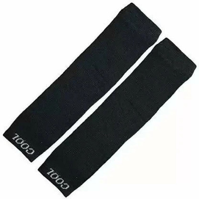 Bhavy Polyester, Cotton Arm Sleeve For Men & Women(Free, Black)