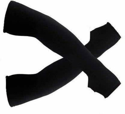 Yeahmom Nylon Arm Sleeve For Men & Women(Free, Black)