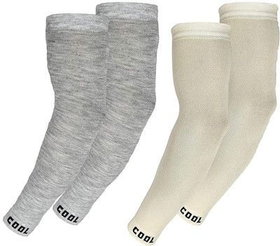 ASLS Cotton Arm Sleeve For Men & Women(Free, Grey, White)