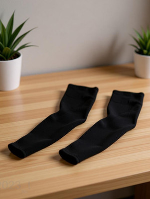 Nature Sky Nylon Arm Sleeve For Boys & Girls(Free, Black)