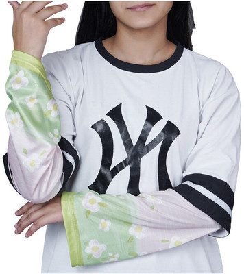 Okara Polyester Arm Sleeve For Women(Free, Green)