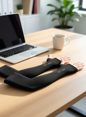 WAFCO Polyester, Cotton Arm Sleeve For Men & Women(Free, Black)