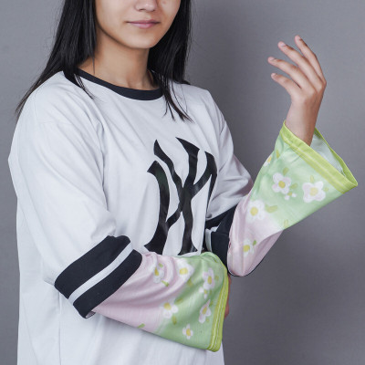 Okara Polyester Arm Sleeve For Women(Free, Green)