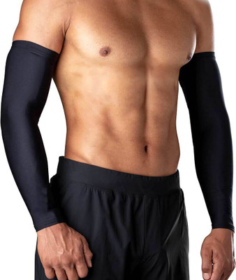 URMILA TRADERS Cotton Arm Sleeve For Men & Women(Free, Black)